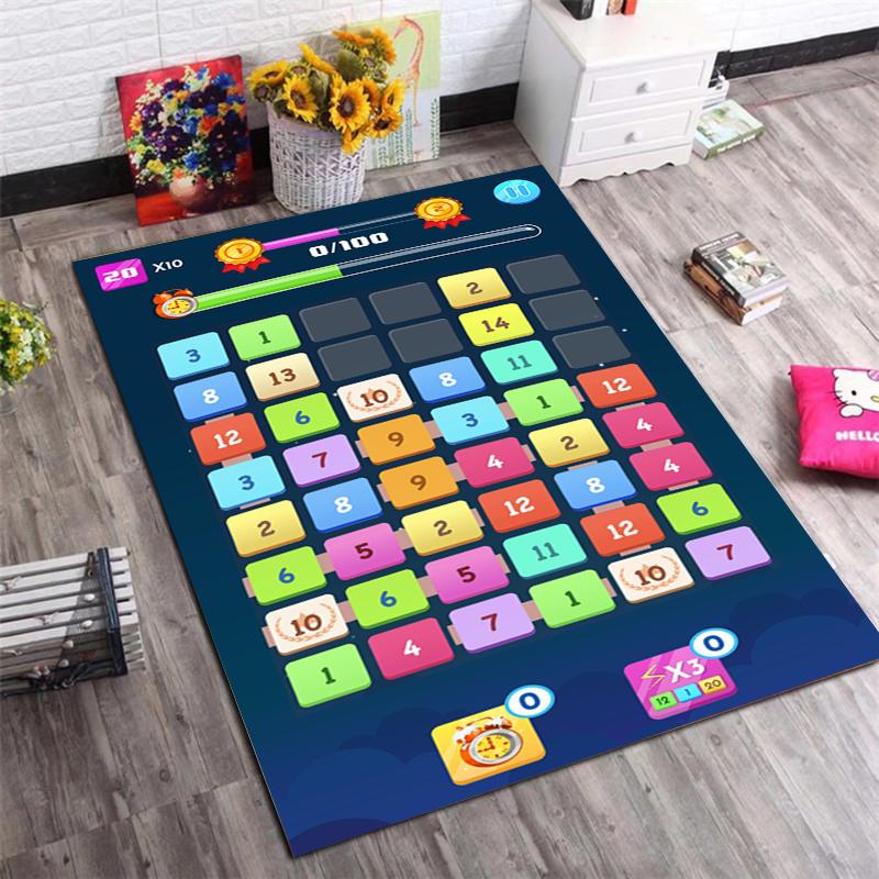 Numberblocks Cartoon Educational Area Rug Cute Number 1-5 Character Non Slip Floor Mat For Toddler Nursery Kids Bedroom Decor 40x60cm( 15x23in )
