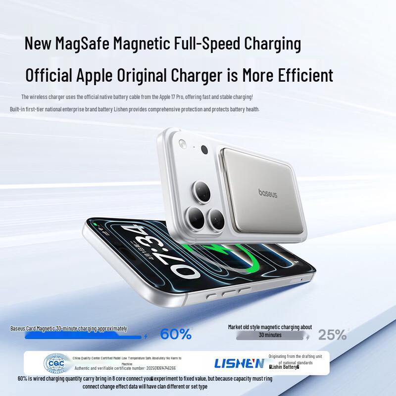 Baseus PicoGo Magnetic Wireless Power Bank 10000mAh