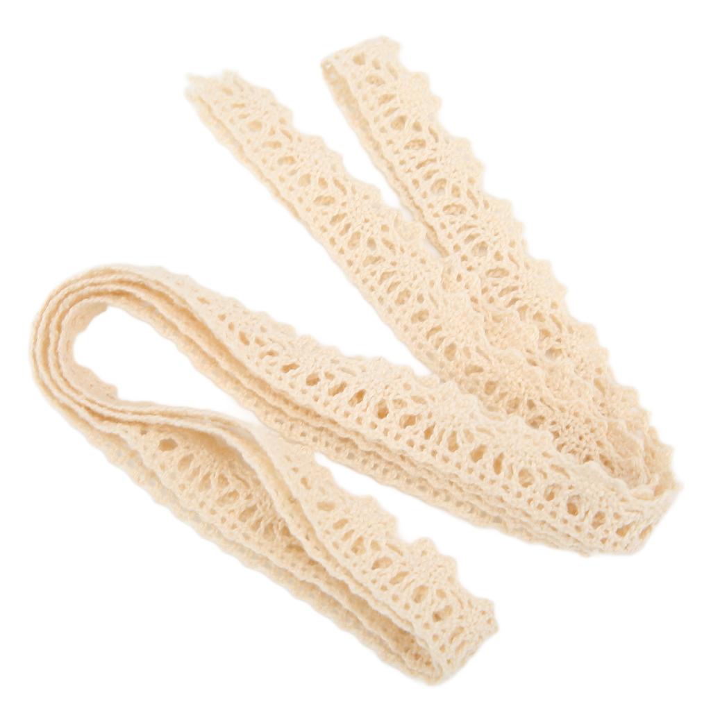 Lace Ribbon DIY Cotton White Net 1.4cm Width 20 Yards Exquisite Lace Trim for Curtain Clothes Tablecloth Decoration