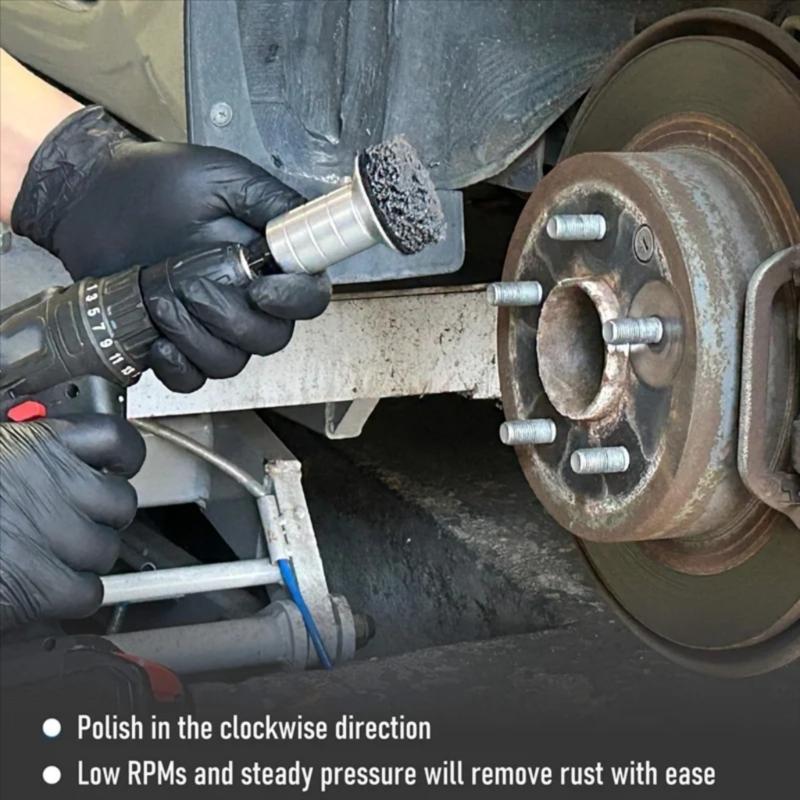 Universal Rusts Debris Removal Kit Double Purpose Connector Upgrades Axles Polishing Head for Car Motorcycle Maintenance