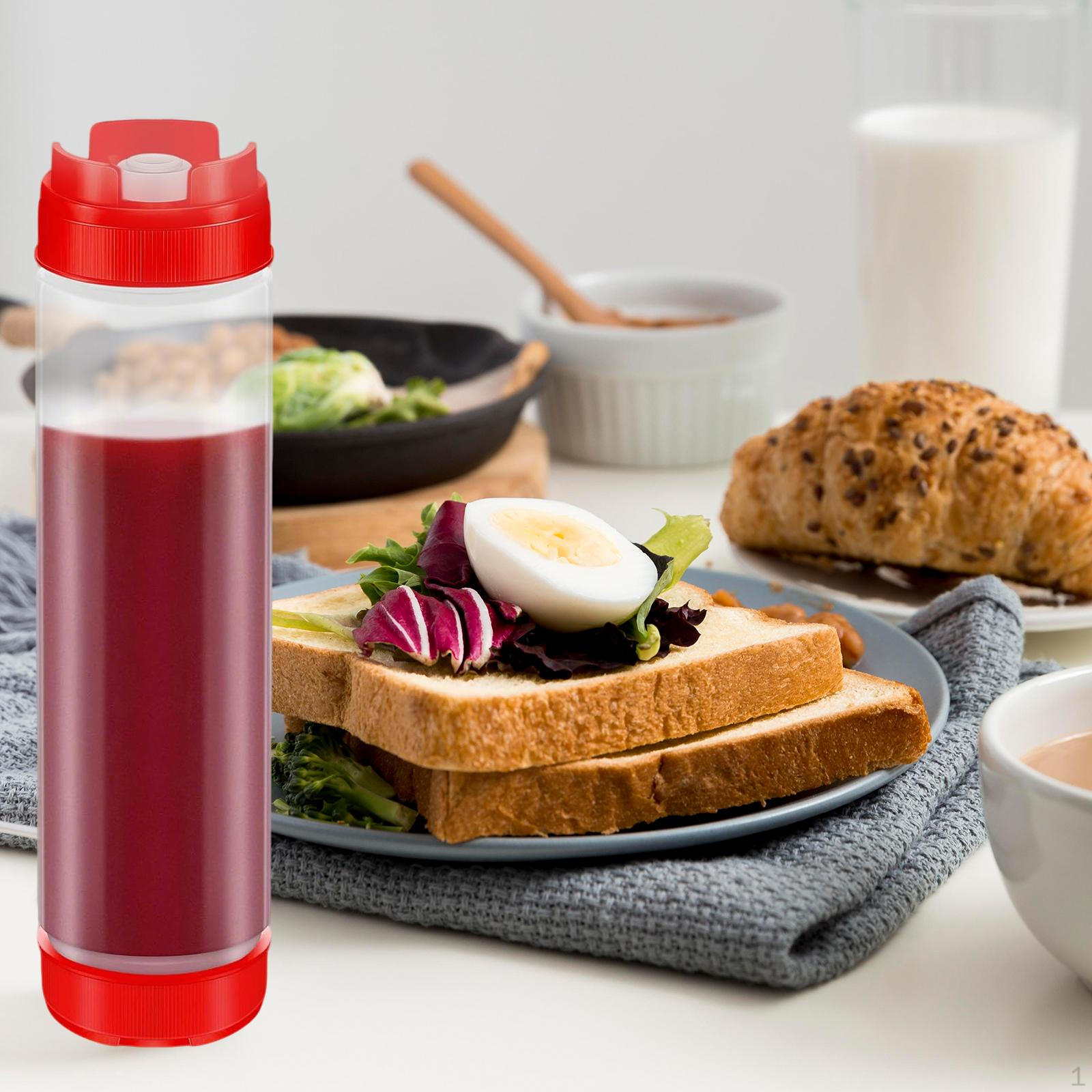 

3 Condiment Bottles, Dispensers, Refillable Ketchup Bottles красный