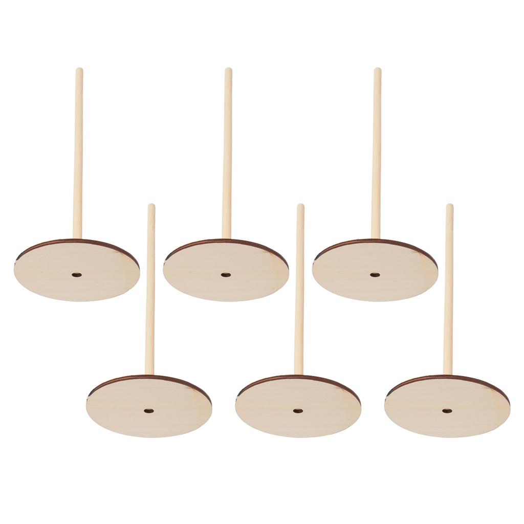 6 Set Träställ för Donuts Innovativt Retro Återanvändbart Avtagbart Donuthållare för Bröllop Födelsedag