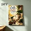 Academic Year Schedule Cats Chillin' with Book 2027 Calendar, 12 Month Monthly Planner, Thick Decorative Wall Decor Paper Daily Planning Calendar for