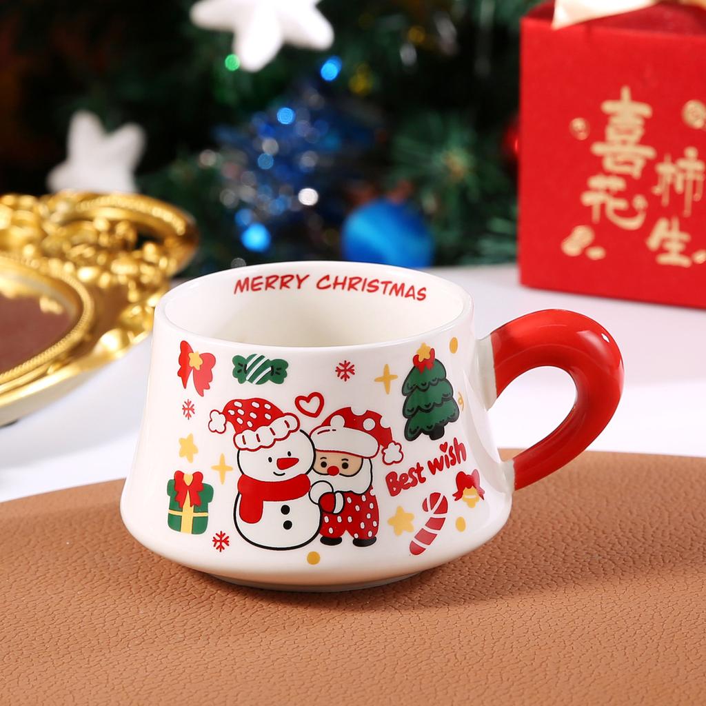 2025 New Ceramic Holiday Mugs Covered and Spattered Ideal for Christmas Gifts and Birthday Presents Coffee Cups Set