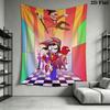 Clown Chase Whimsical Fun Tapestry Fashion Print Background Cloth Homestay Soft Decoration Tapestry Background Wall Hanging Cloth Work Of Art