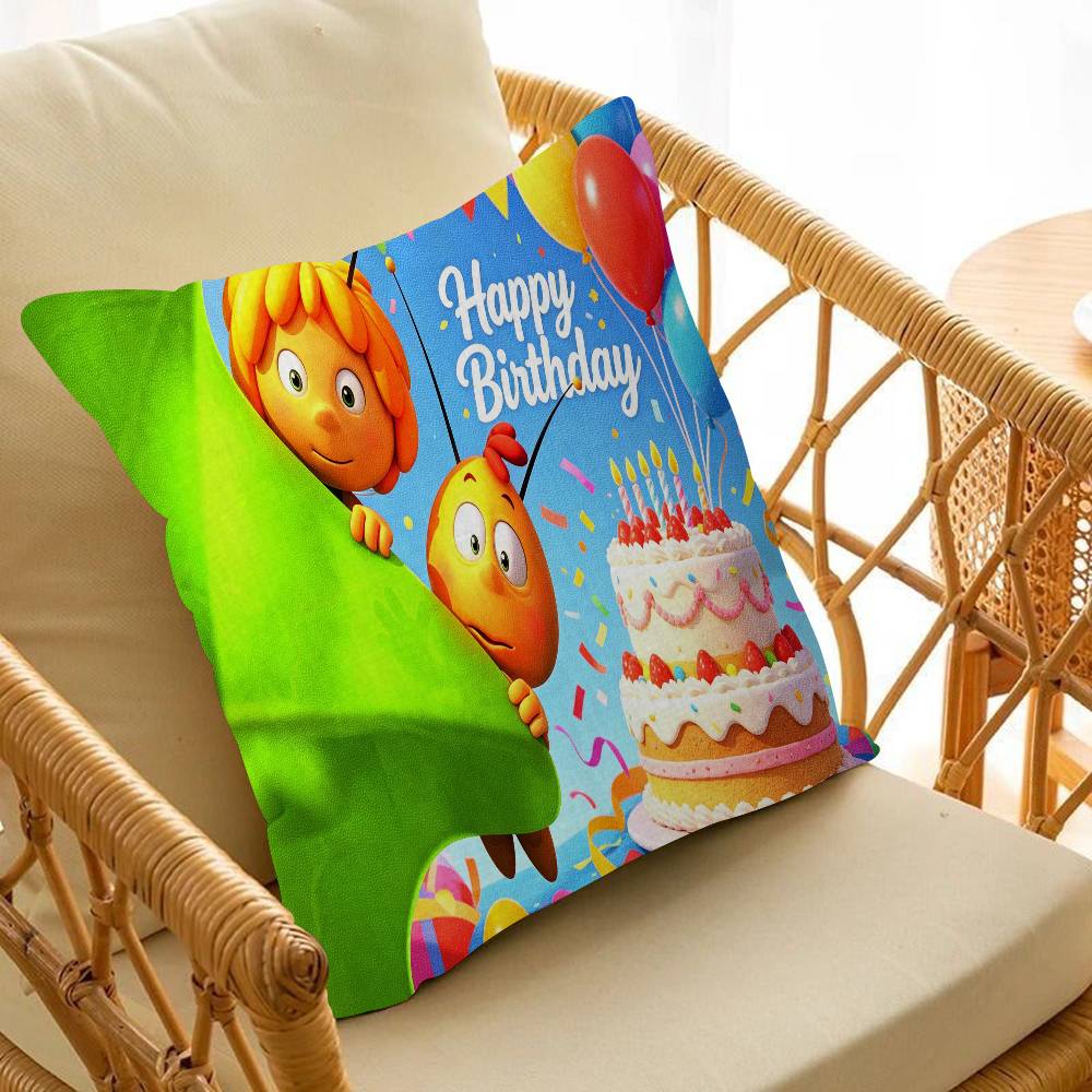 Cute Maya Bees Pillow Anime Pillow Sofa Bed Head Pillow Cover Cushion Cover Fashion