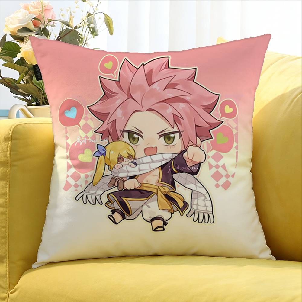 Fairy Tail Anime World Various Sizes Square Pillow Case For Car Home Bedchamber Decor