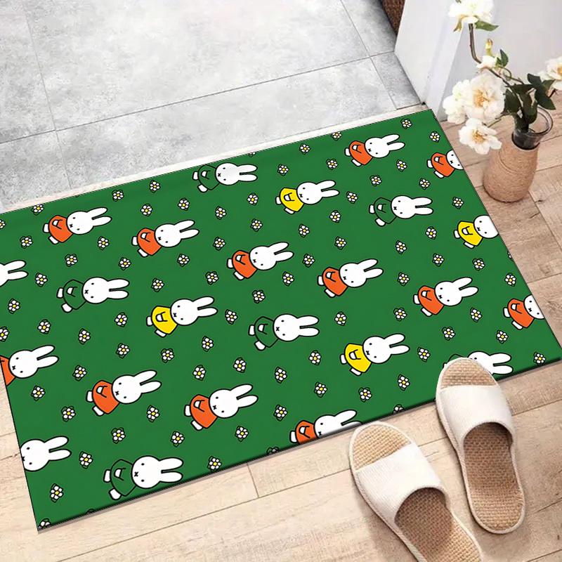 1pc Miffy1 Design Printed Area Rug Carpet for Bedroom Living Room Home Decor Rugs Mat Non Slip Mat Rug for Bedside