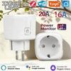 16A/20A Tuya WIFI ZigBee3.0 Smart Plug EU Power Monitor Wireless App Voice Remote Control Socket Outlet Work with Alexa Google