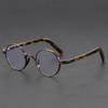 Luxury Metal Round Frame Anti Blue Light Glasses Men Vintage Blue Light Protection Eyeglasses HighQuality Computer Plain Glasses