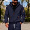 Men's Loose Hooded Zipper Arm Pocket Cardigan Men's Sports Casual Sweatshirt Jacket