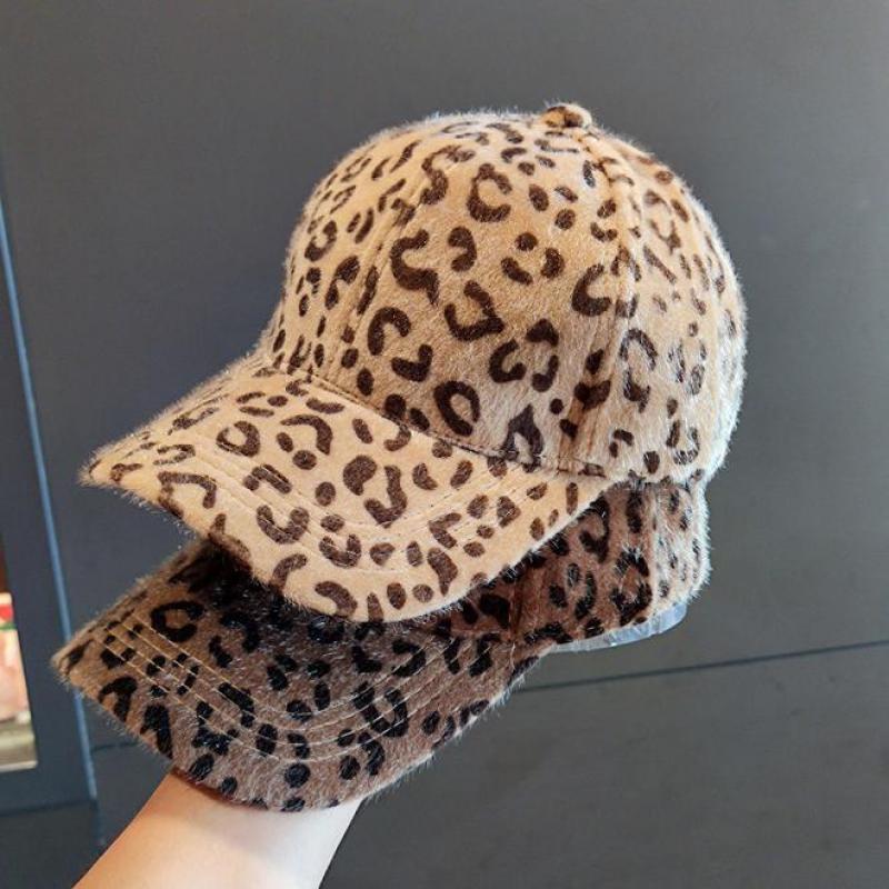 Leopard Print Baseball Cap For Women Men Unisex | Winter Thickened Adjustable Snapback, Outdoor Travel Warm Hat Fashion Headwear