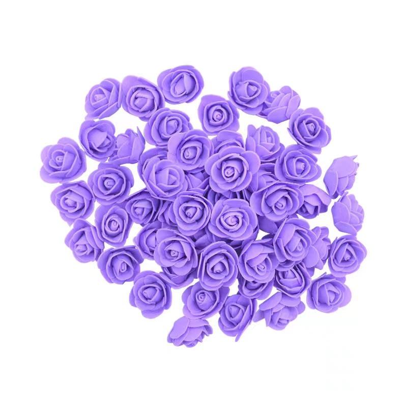 50~500Pcs 3.5cm PE Foam Rose Head Artificial Flower For Wedding Birthday Party Home Decor DIY Bear Rose Valentines Day Gifts