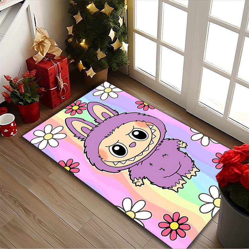 LABUBU Carpet, Non-slip Office Chair Rug, Digital Print Home Area Rug, Unique Festival Decorations