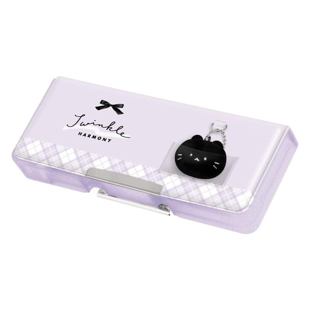 Compact Double-Sided Pen Case - Twinkle Harmony Cat Design