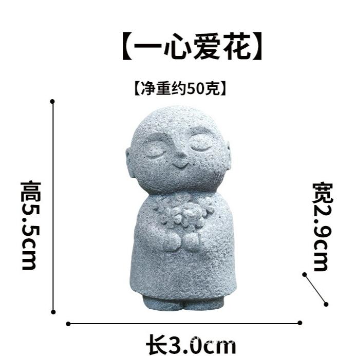 Statues de Bouddha Mignonnes Petites Sculptures de Bouddha Jizo Figurines Zen Ornements de Jardin Bouddhas Jizo Mini Statue de Bouddha Japonais