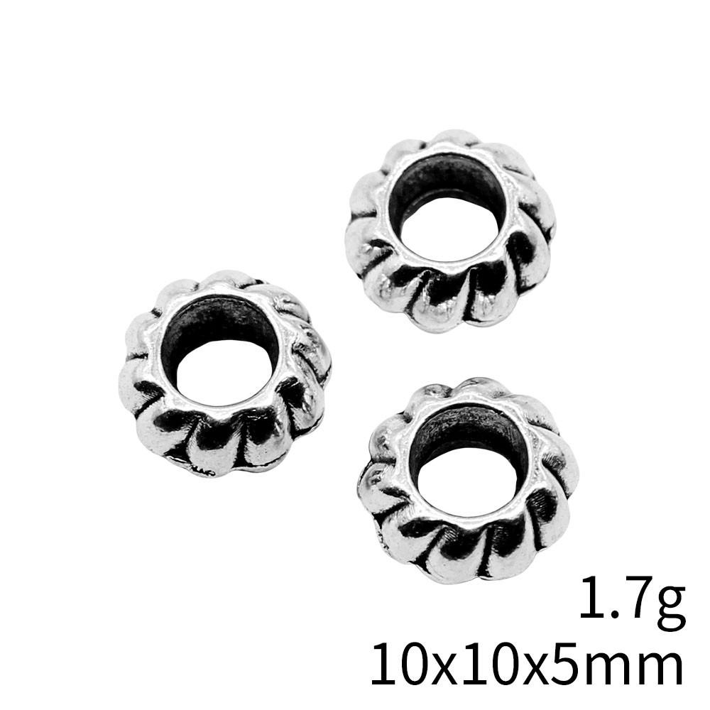 Bead Pendant Accesories Macroporous Big Hole Beads Loose Spacer Accessories Parts Metal Beads Accessories For Women