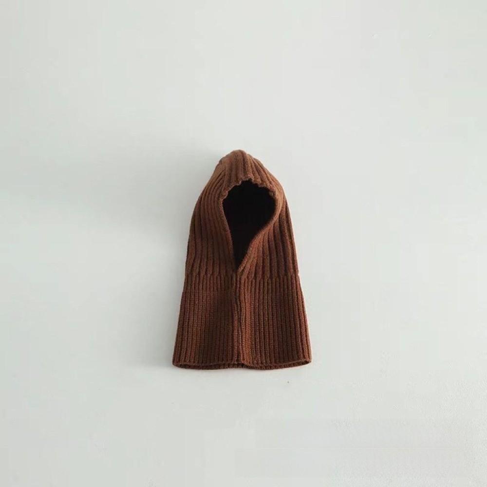 Plush Children Hooded Hat Wool Kids Balaclava Hat Simple Scarf Integrated Hat  Kids Accessories
