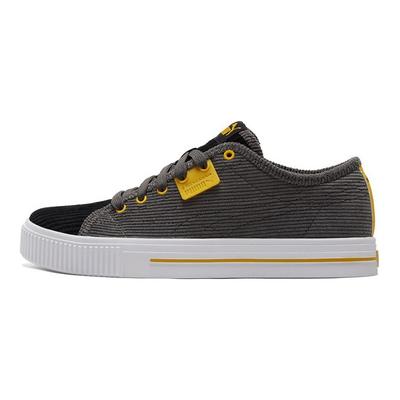 Ever Cord Fabric Synthetic Leather Minimalist Casual Low-Top Sneakers Unisex Sneakers Black Gray Yellow 383863-02