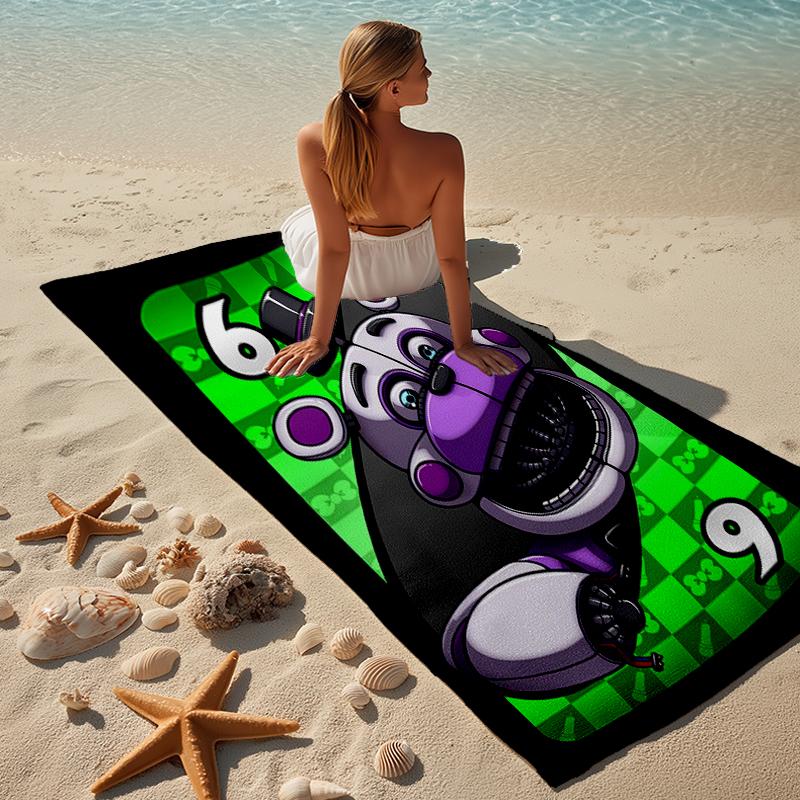 Proof Beach Towel with a Five Nights At Freddy's Pattern - Soft,absorbent,quick-drying,machine Washable - Perfect for Swimming,camping,bathing