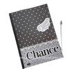 B5 Saddle-Stitched Korean-Style Journal - Polka Dot, Bow & Four-Leaf Clover Design for Students