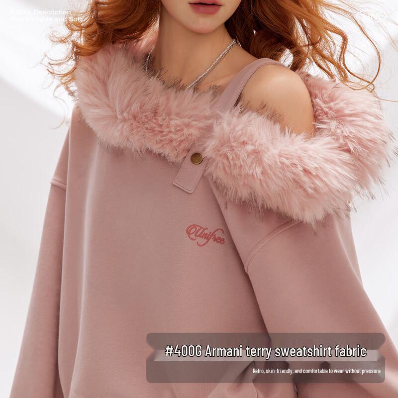 unifree Women's Terry Long-Sleeve A-Line Dress