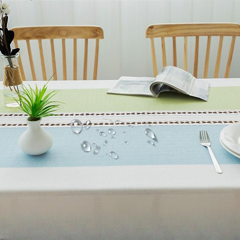 2025 Nordic Tablecloth Waterproof and Easy To Clean Rectangular Household Dining Table Cloth Simple Dustproof and Wear-resistant