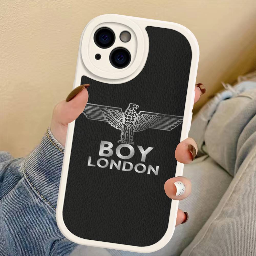 

Fashion Brand Boy L-London Leather Phone Case For IPhone 16 16e 15 14 13 12 11 Pro Max Plus Mini Cover iphone 13promax