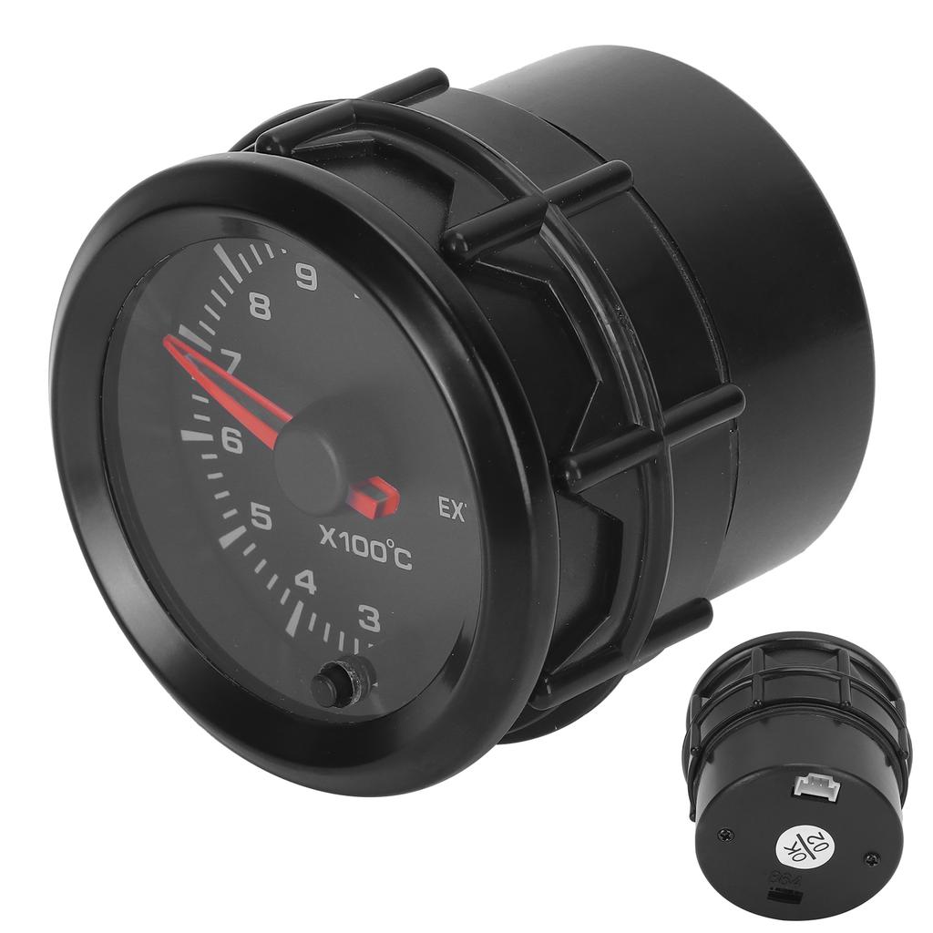 Exhaust Gas Temperature Meter 2in52mm 300?1300 Celsius  7 Color Backlight DC10?15V for 12V Cars with Sensor