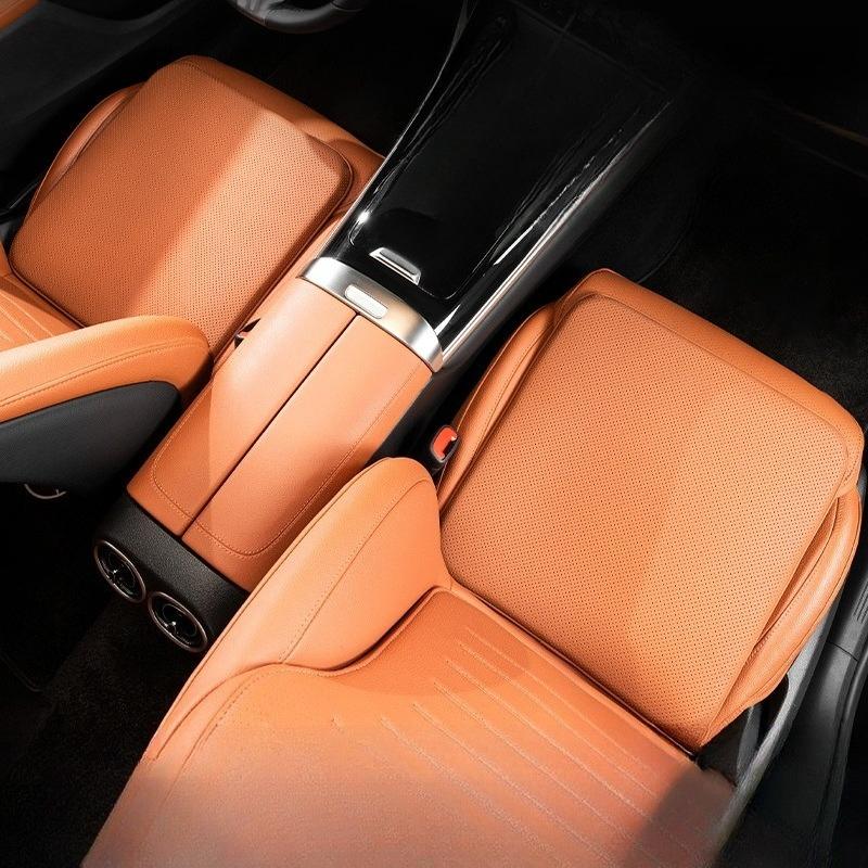 Universal Nappa Leather Car Seat Cushion Anti Slip Pad Breathable Ventilated Dirt Resistant Car Seat Cushion Seat Accessories