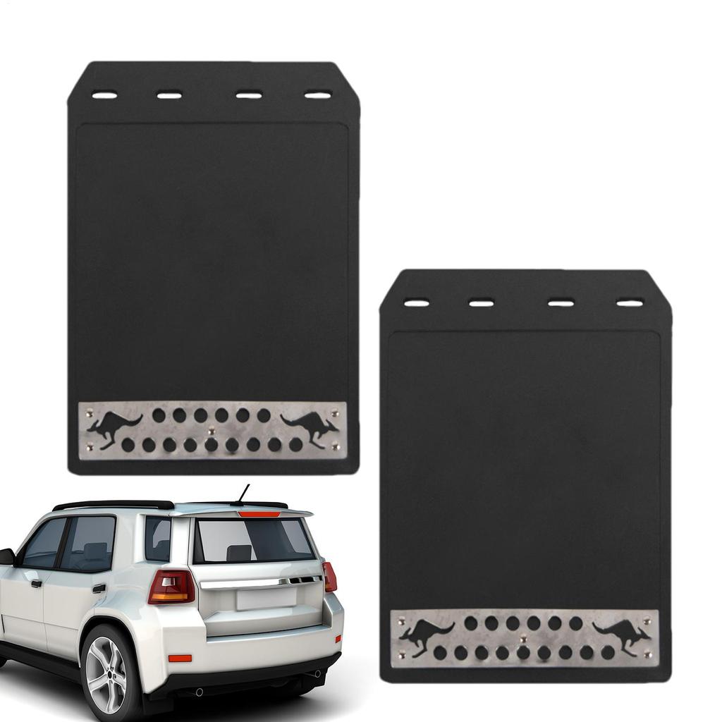 Universal 2 Pcs Car Mud Flaps Heat-Resistant Truck Splash Guards Trucks Mud Guards Wear-Resistant Auto Rear Mud Flaps 32x21.8cm