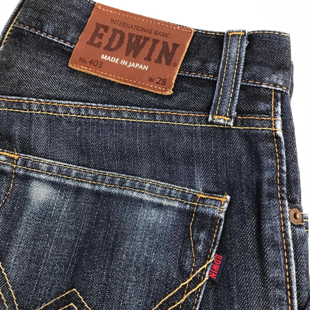 Made in Japan EDWIN 403 Denim Pants W28/W71-H88 Men S Inseam 75cm Indigo(USED)