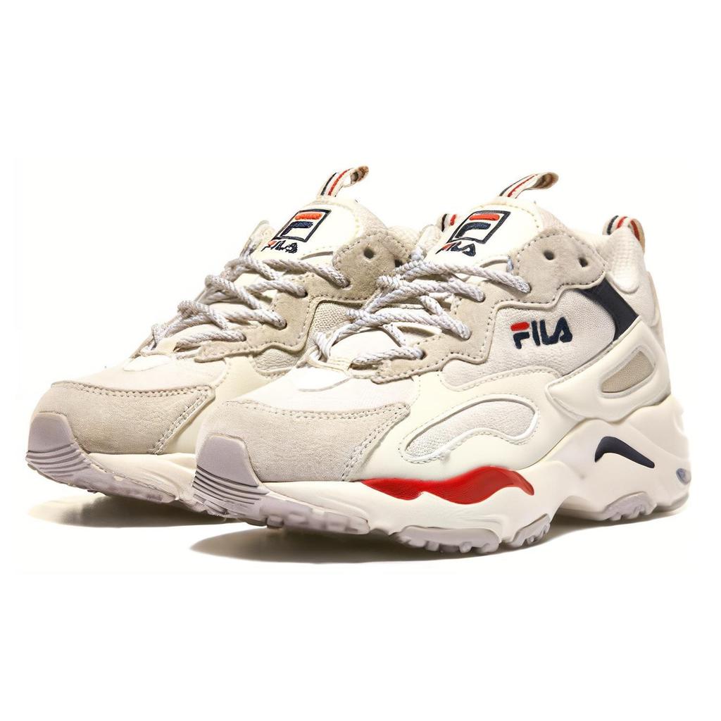 Fila Ray Tracer Canvas Two-Layer Cowhide Leather Comfortable Versatile Shock Absorbing Non-Slip Wear-Resistant Low-Top Dad Shoes 1RM01153_922