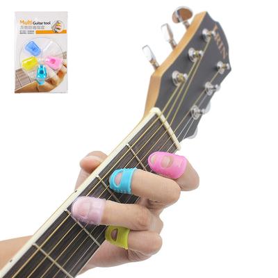 5pcs/lot Silicone Thickened Left and Right Hand Universal Guitar Pick Fingertip Covers for Guitar / Bass / Ukulele
