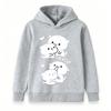 Kids Boys Girls Pullover Hoodie, Cute Anime Cat Bite Puppy Printed Casual Long Sleeve Hooded Sweatshirt, Soft Warm Tops for Toddler Daily Outfits Scho