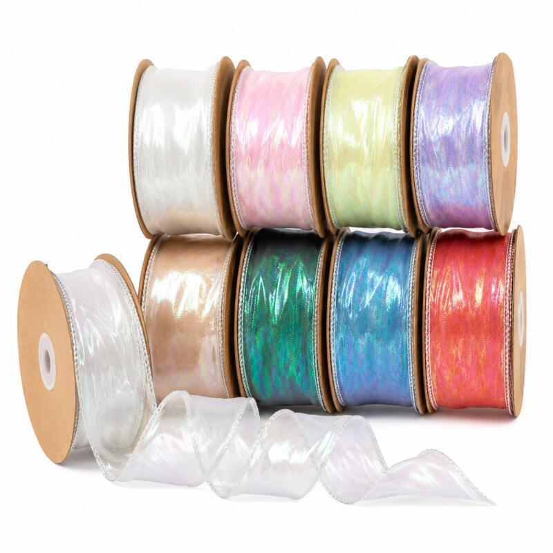 1/2/3/5roll Colorful Fish Tail Yarn Organza Ribbon Packaging Gift Box Hair Accessories Lamp Home Decoration DIY