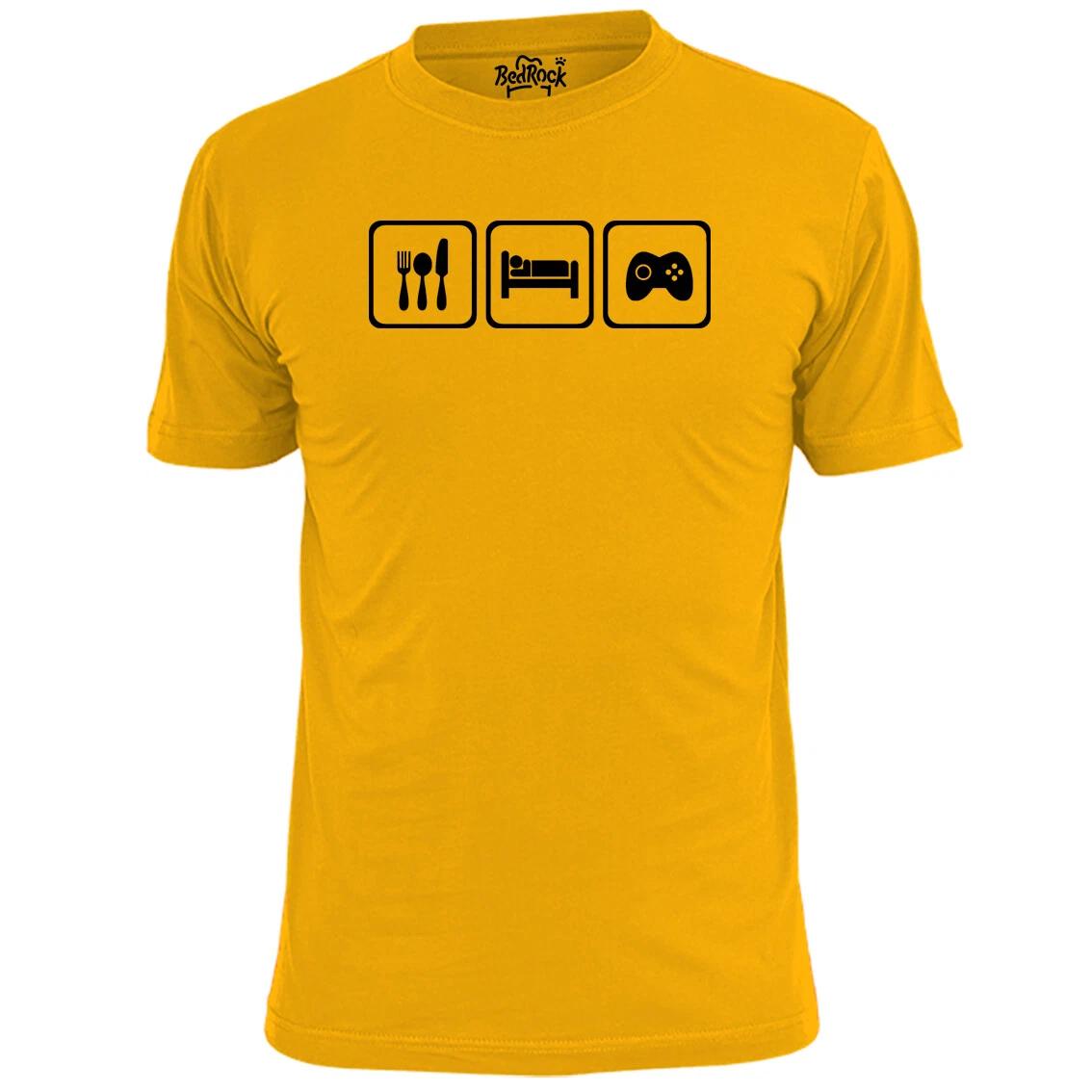 Mens Eat Sleep Game T shirt Gaming Console Retro L
