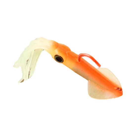 14CM Glow-in-the-dark Squid Lure with Hook Realistic Bionic Artificial Octopus Swimbait Luminous Simulation Soft Lure Saltwater Fishing Accessories