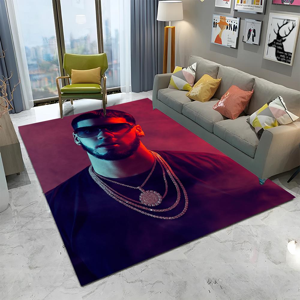 Free Anuel AA Rapper Hip Hop Singer Carpet Rug for Home Living Room Bedroom Sofa Doormat Decor,kids Area Rug Non-slip Floor Mat