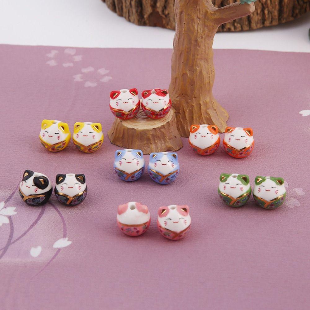 Kitty Plutus Cat Beads Makeing Bracelet DIY Jewelry Accessory Maneki-neko Beads  Jewelry Making