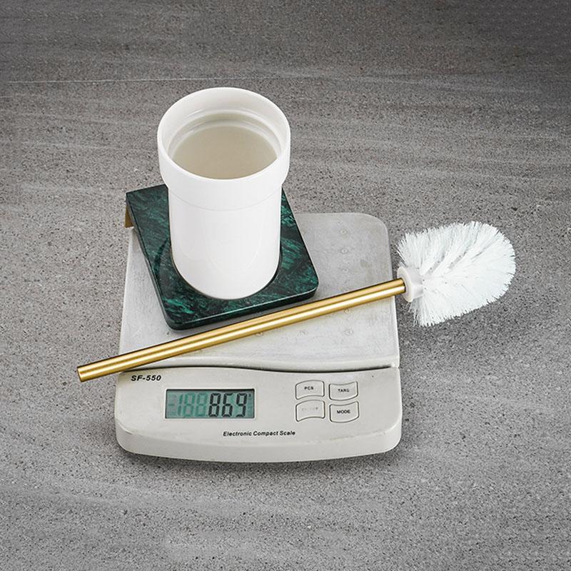 White/Black Marble Bathroom Toilet Brush Holder Wall-mounted Brushed Gold Toilet Cleaning Brush Bathroom Storage Organization