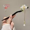 Traditional Sandalwood Hairpin for Chinese Cheongsam & Hanfu Updo