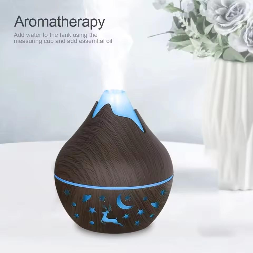 USB Ultrasonic Cool Mist Sprayer Essential Oil Fragrance 200ml Mini Home Wood Grain Air Humidifier Electric Air Aroma Diffuser