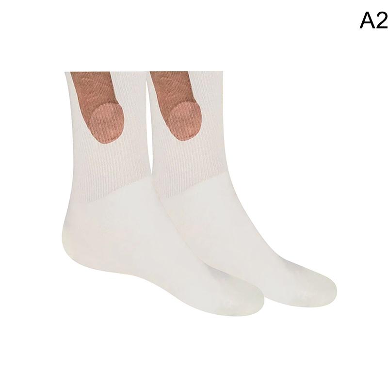 2023 Neuheit Lustiger Sockenwitz Exposed Prank Printing Lustige bunte sexy Socken