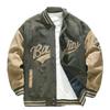 Baseballjacke für Herren, Retro-Jacke, locker geschnitten, bestickt, für Frühling und Herbst