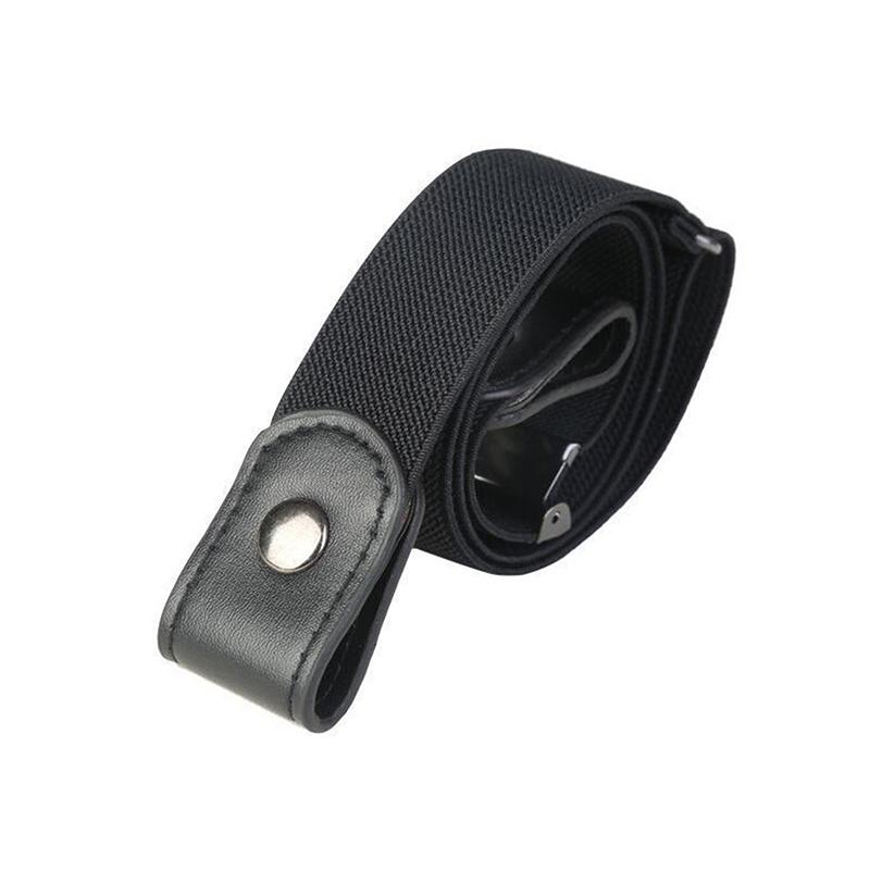 

Новый унисекс эластичный ремень без пряжки для джинсов, брюк, платьев, эластичная талия для взрослых женщин и мужчин, без пряжки, без пряжки, ремни без пряжки чёрный
