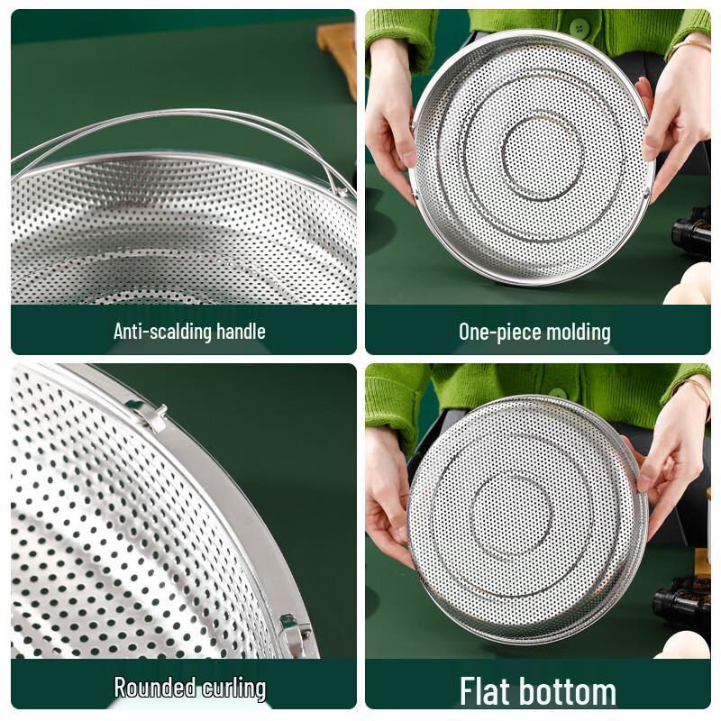 Multifunction Stainless Steel Steamer Basket with Handle