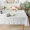 1PCS Handmade Tassel Home Tablecloth Waffle Cotton Linen Dustproof  Table Cloth Living Room Dining Room Party Universal Desktop Decorative Cloth