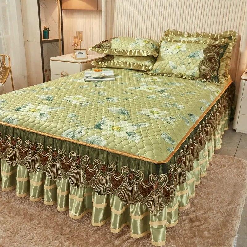 Povlak na polštář v retro přírodním latexu v evropském stylu, luxusní letní sukně na postel, ledová hedvábná podložka, klimatizační podložka, měkká podložka
