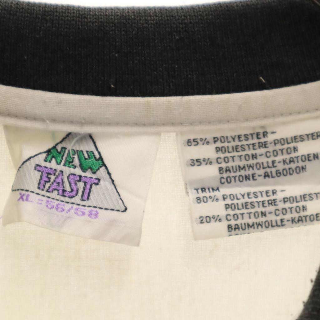 NEW FAST 00s Old Short Sleeve Polo Shirt XL White X Black Men's Used